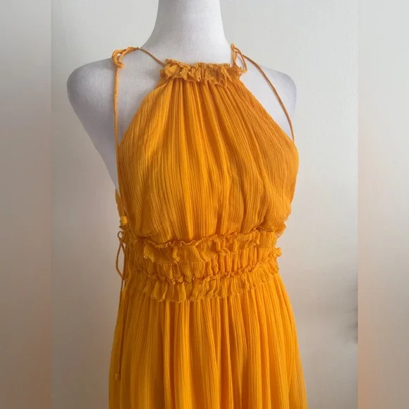 Zimmermann Mae Ruffled Tiered Silk Crepon Midi Dress - Picture 3 of 12